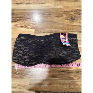 NWT Maidenform Black Lace Bandeau Bra 40902 Size 36